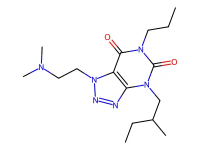 1H-1,2,3-Triazolo(4,5-d)pyrimidine-5,7(4H,6H)-dione, 1-(2-(dimethylamino)ethyl)-4-(2-methylbutyl)-6-propyl- structure
