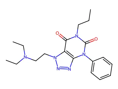 1H-1,2,3-Triazolo(4,5-d)pyrimidine-5,7(4H,6H)-dione, 1-(2-(diethylamino)ethyl)-4-phenyl-6-propyl- structure
