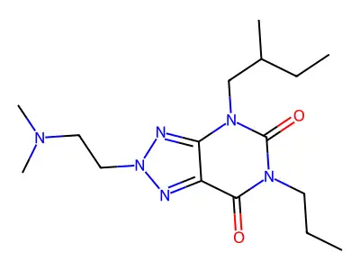 2H-1,2,3-Triazolo(4,5-d)pyrimidine-5,7(4H,6H)-dione, 2-(2-(dimethylamino)ethyl)-4-(2-methylbutyl)-6-propyl- structure
