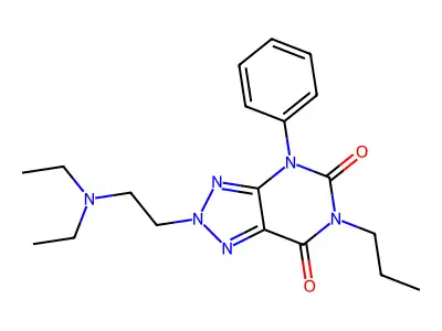 2H-1,2,3-Triazolo(4,5-d)pyrimidine-5,7(4H,6H)-dione, 2-(2-(diethylamino)ethyl)-4-phenyl-6-propyl- structure