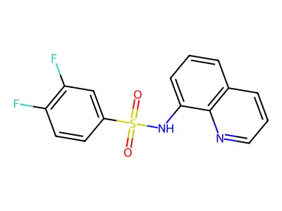 3,4-difluoro-N-(quinolin-8-yl)benzene-1-sulfonamide structure