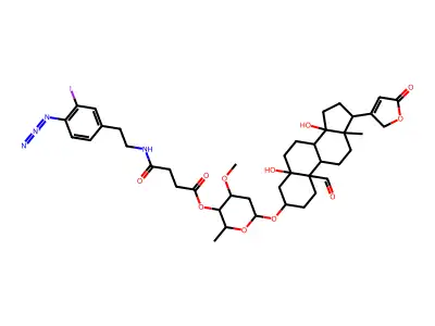 Azidoiodophenethylamidosuccinylcymarin structure
