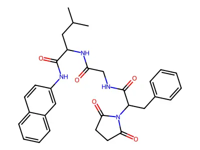 N-Succinyl-Phe-Gly-Leu--naphthylamide structure