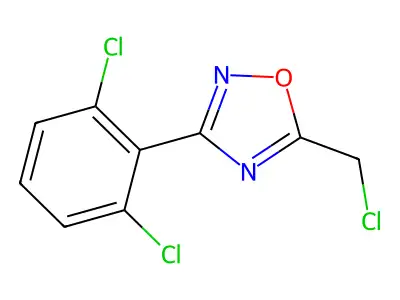 5-(Chloromethyl)-3-(2,6-dichlorophenyl)-1,2,4-oxadiazole structure