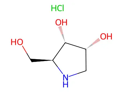 3,4-Pyrrolidinediol, 2-(hydroxymethyl)-, (2S,3S,4R)- structure
