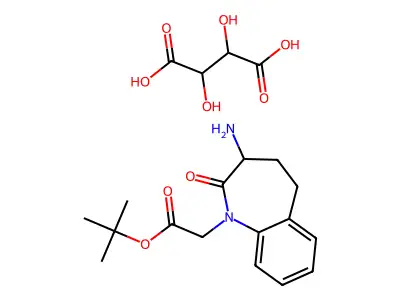 3-Amino-2,3,4,5-tetrahydro-2-oxo-1H-1-benzazepin-1-t-butyl acetate structure