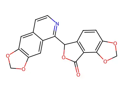 6-([1,3]dioxolo[4,5-g]isoquinolin-5-yl)-6H-furo[3,4-g][1,3]benzodioxol-8-one structure