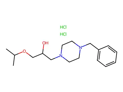 1-(4-Benzylpiperazin-1-yl)-3-isopropoxypropan-2-ol dihydrochloride structure