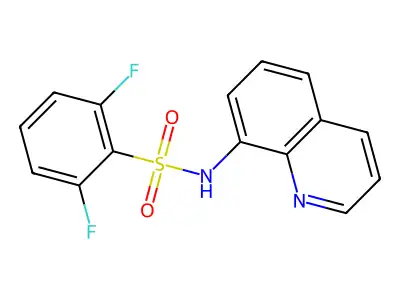 2,6-difluoro-N-(quinolin-8-yl)benzene-1-sulfonamide structure