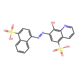 8-Hydroxy-7-((4-sulfo-1-naphthyl)azo)quinoline-5-sulfonic acid structure