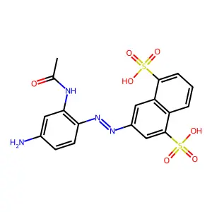 1,5-Naphthalenedisulfonic acid, 3-[2-[2-(acetylamino)-4-aminophenyl]diazenyl]- structure