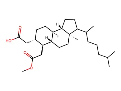 2,3-Secocholestan-2,3-dioic acid structure
