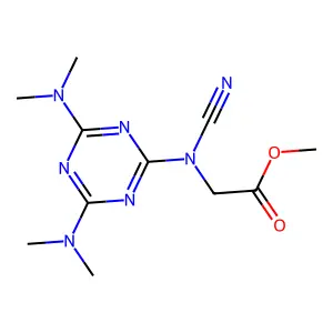Methyl 2-[[4,6-bis(dimethylamino)-1,3,5-triazin-2-yl]-cyanoamino]acetate structure