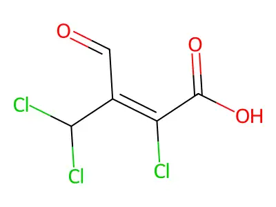 (Z)-2-Chloro-3-(dichloromethyl)-4-oxobutenoic acid structure