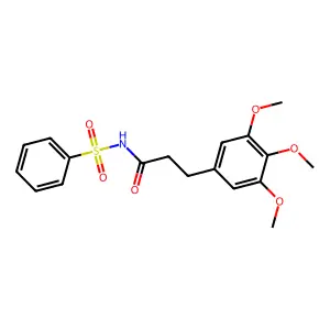 Benzenepropanamide, 3,4,5-trimethoxy-N-(phenylsulfonyl)- structure