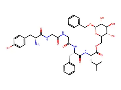 1-5-b-Neoendorphin (human), 6-ester with phenylmethyl b-D-glucopyranoside structure