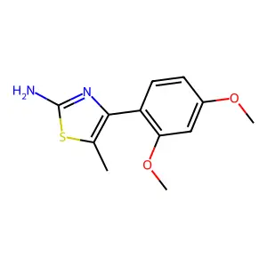 4-(2,4-Dimethoxyphenyl)-5-methyl-1,3-thiazol-2-amine structure
