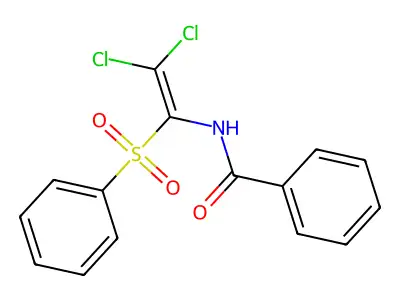 N-[1-(benzenesulfonyl)-2,2-dichloroethenyl]benzamide structure