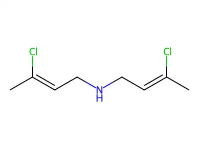 3-chloro-N-(3-chlorobut-2-enyl)but-2-en-1-amine structure