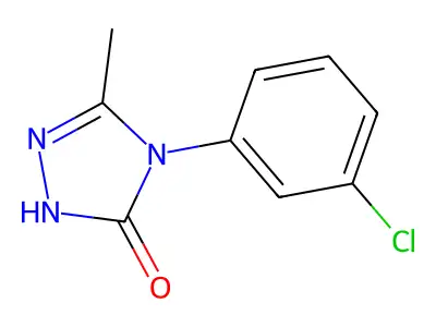 4-(3-chlorophenyl)-5-methyl-2,4-dihydro-3H-1,2,4-triazol-3-one structure