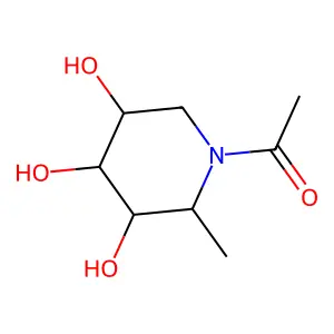 N-Acetyl-1,5-dideoxy-1,5-imino-L-fucitol structure
