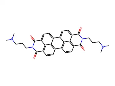 N,N'-Bis[3-(dimethylamino)propyl]perylene-3,4,9,10-tetracarboxylic diimide structure