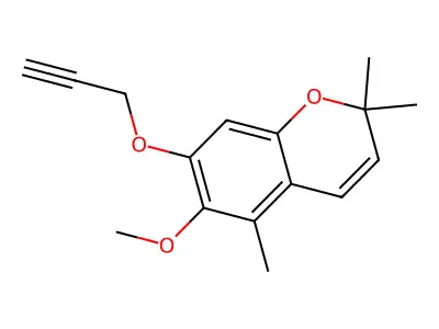 6-Methoxy-2,2,5-trimethyl-7-prop-2-ynoxychromene structure