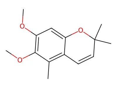 6,7-Dimethoxy-2,2,5-trimethylchromene structure