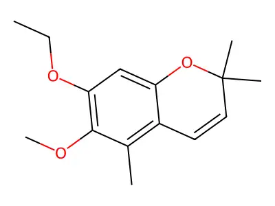 7-Ethoxy-6-methoxy-2,2,5-trimethylchromene structure