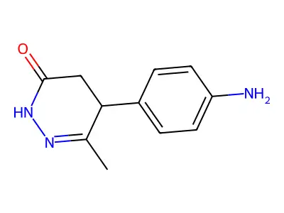 3(2H)-Pyridazinone, 4,5-dihydro-5-(4-aminophenyl)-6-methyl- structure