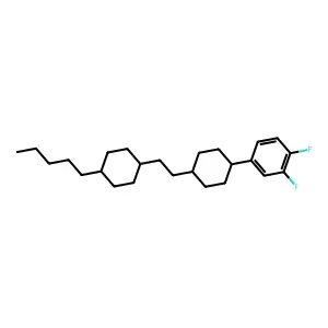 1,2-Difluoro-4-(trans-4-(2-(trans-4-pentylcyclohexyl)ethyl)cyclohexyl)benzene structure