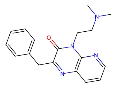 Pyrido(2,3-b)pyrazin-3(4H)-one, 4-(2-(dimethylamino)ethyl)-2-(phenylmethyl)- structure