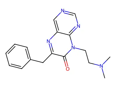 7(8H)-Pteridinone, 8-[2-(dimethylamino)ethyl]-6-(phenylmethyl)- structure