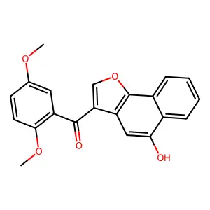 (2,5-Dimethoxyphenyl)(5-hydroxynaphtho[1,2-b]furan-3-yl)methanone structure