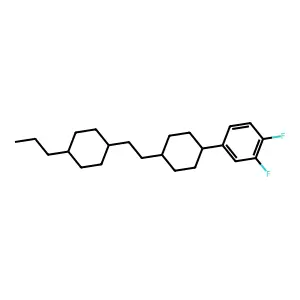1,2-Difluoro-4-[trans-4-[2-(trans-4-propylcyclohexyl)ethyl]cyclohexyl]benzene structure