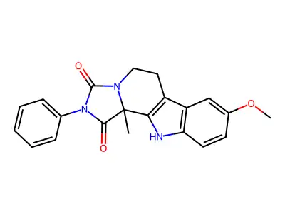 8-methoxy-11b-methyl-2-phenyl-5,6,11,11b-tetrahydro-1H-imidazo[1',5':1,2]pyrido[3,4-b]indole-1,3(2H)-dione structure