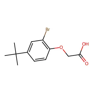 (2-Bromo-4-tert-butylphenoxy)acetic acid structure
