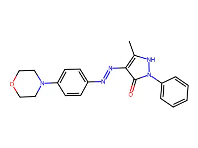 3-Methyl-4-[(4-morpholin-4-ylphenyl)diazenyl]-1-phenylpyrazol-5-ol structure