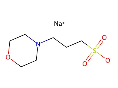 4-Morpholinepropanesulfonic acid, sodium salt (1:1) structure