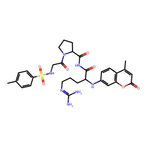 N-p-tosyl-gly-pro-arg-7-amido-4-methylcoumarin structure
