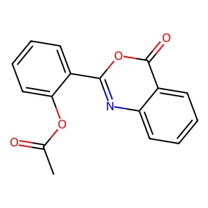 2-(4-oxo-4H-3,1-benzoxazin-2-yl)phenyl acetate structure