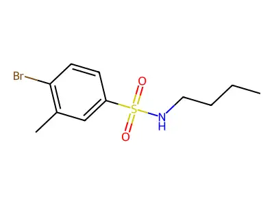 4-bromo-N-butyl-3-methylbenzenesulfonamide structure