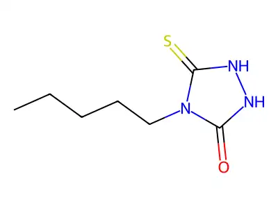 4-Pentyl-5-sulfanylidene-1,2,4-triazol-3-one structure