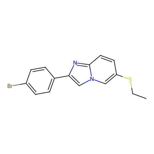 2-(4-Bromophenyl)imidazo[1,2-a]pyridin-6-yl ethyl sulfide structure