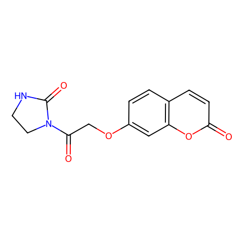 1-(2-((2-oxo-2H-chromen-7-yl)oxy)acetyl)imidazolidin-2-one structure
