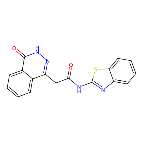 N-(1,3-benzothiazol-2-yl)-2-(4-hydroxyphthalazin-1-yl)acetamide structure