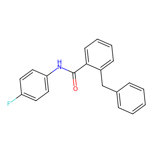 2-benzyl-N-(4-fluorophenyl)benzamide structure