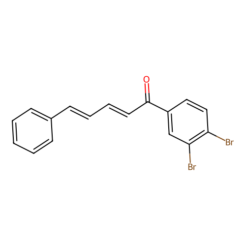 2,4-Pentadien-1-one, 1-(3,4-dibromophenyl)-5-phenyl- structure