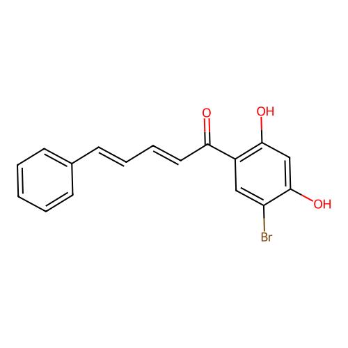 2,4-Pentadien-1-one, 1-(5-bromo-2,4-dihydroxyphenyl)-5-phenyl- structure