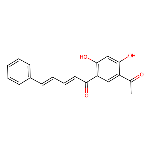 2,4-Pentadien-1-one, 1-(5-acetyl-2,4-dihydroxyphenyl)-5-phenyl- structure